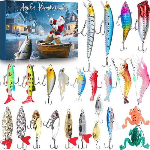 Calendario dell avvento pesca - calendario, dell'avvento
